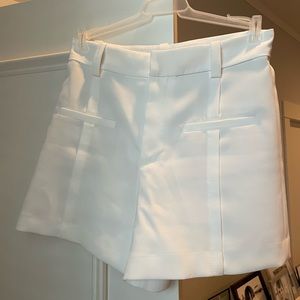 Zara white bermuda shorts